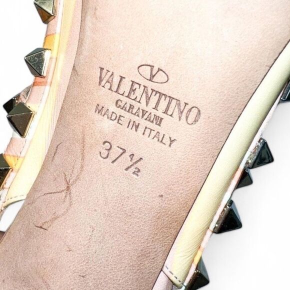 Authentic VALENTINO GARAVANI Mandarin Sorbet Strappy Rockstud Heels Size… - Picture 8 of 10